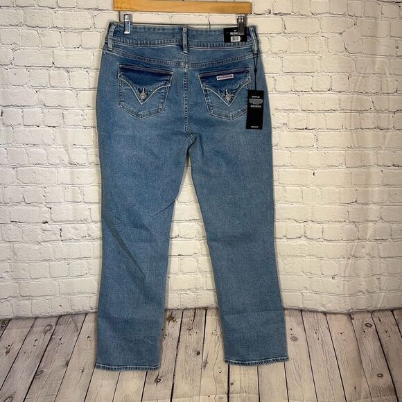 New Hudson Women’s Jeans size 10 Icy Blue Button Back Pocket H0524-01 - Picture 5 of 9